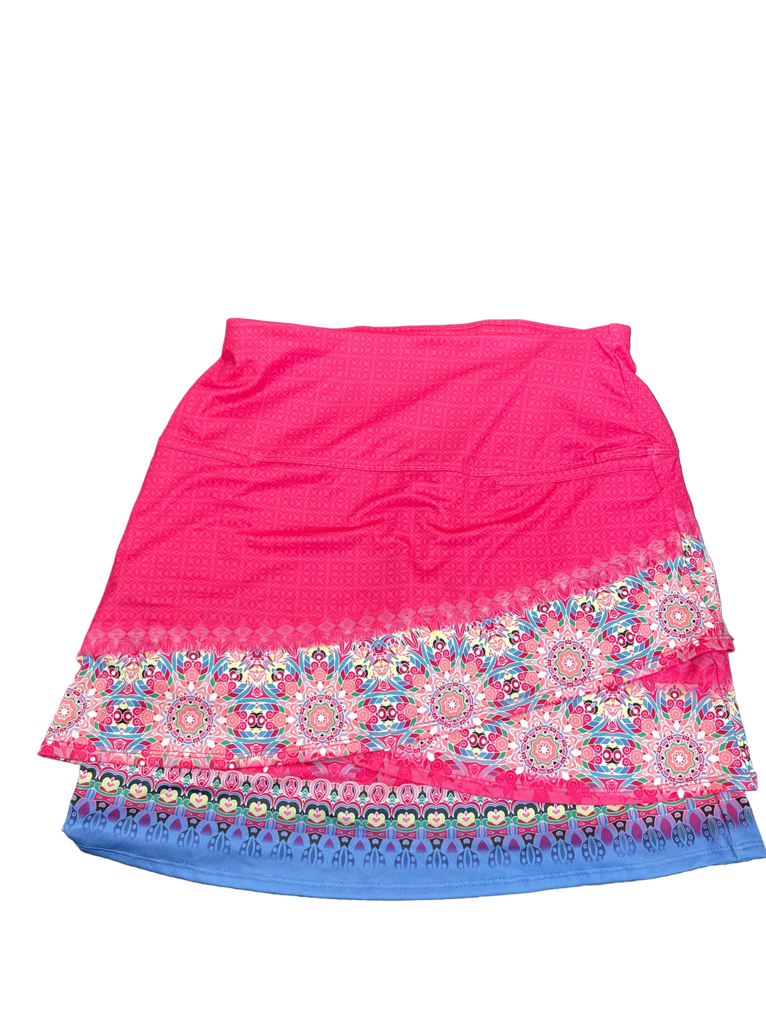 Lucky In Love Womens Scalloped Tulum Skort (17') - Pink/Multi