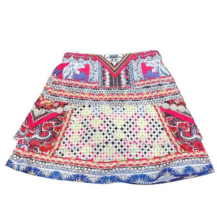 Lucky In Love Womens Scalloped Venice Skort (17') - Pink/Multi