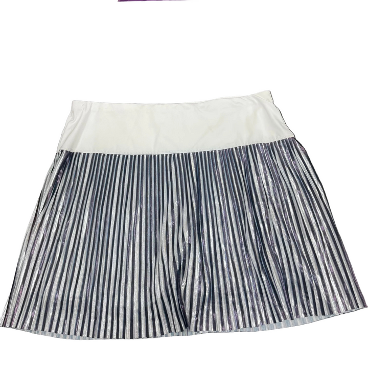 Lucky in Love Womens Pleated Shine Skort (15') - White/Multi