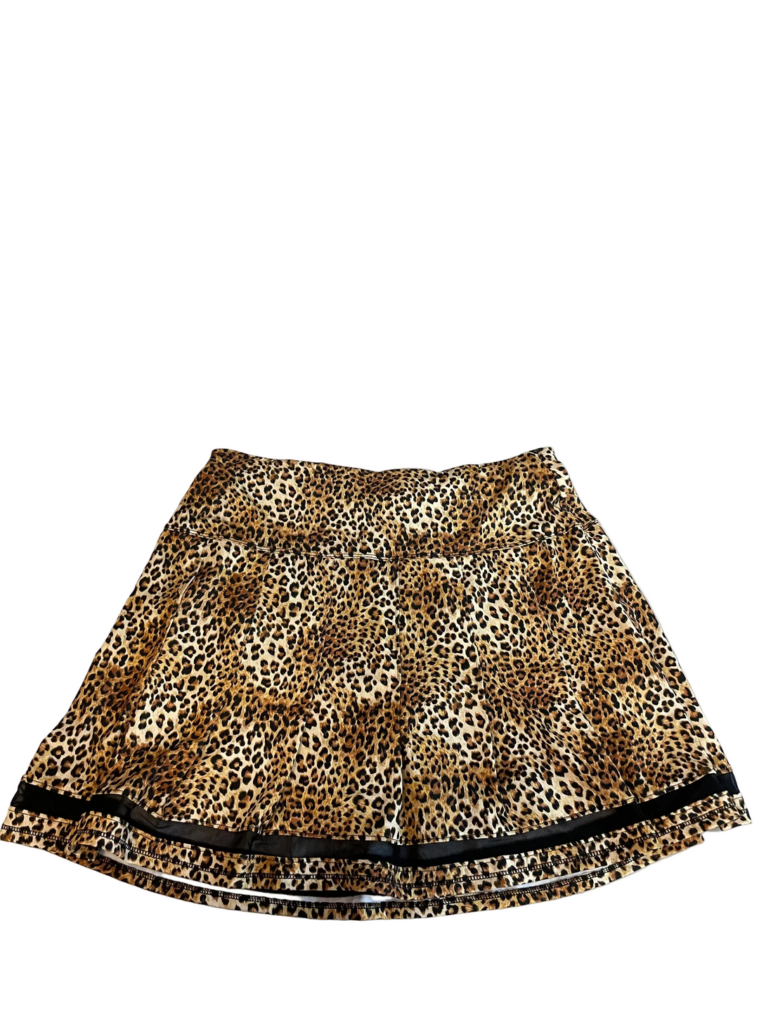 Lucky In Love Womens Leopard Pleated Skort (16') - Hazel/Multi