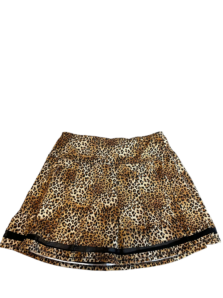Lucky In Love Womens Leopard Pleated Skort (16') - Hazel/Multi