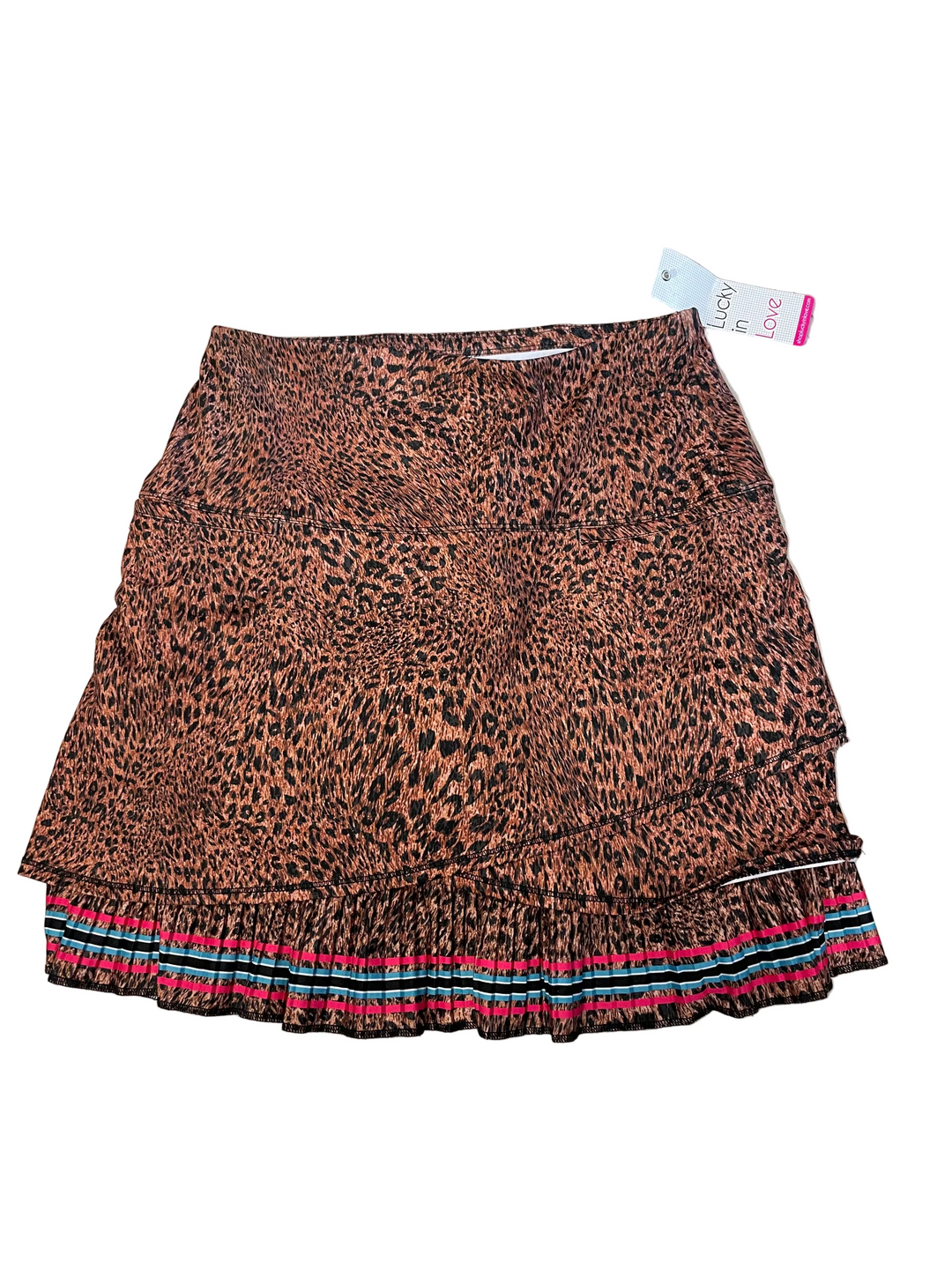 Lucky in Love Womens Leopard Skort (18') - Mocha/Multi