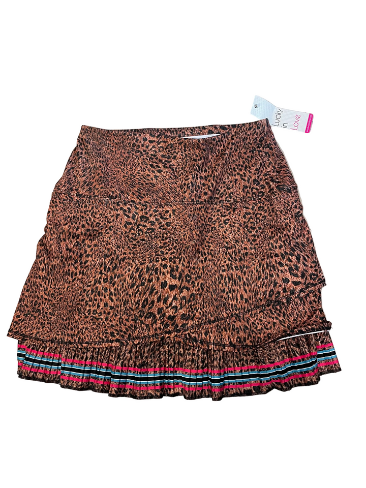 Lucky in Love Womens Leopard Skort (18') - Mocha/Multi