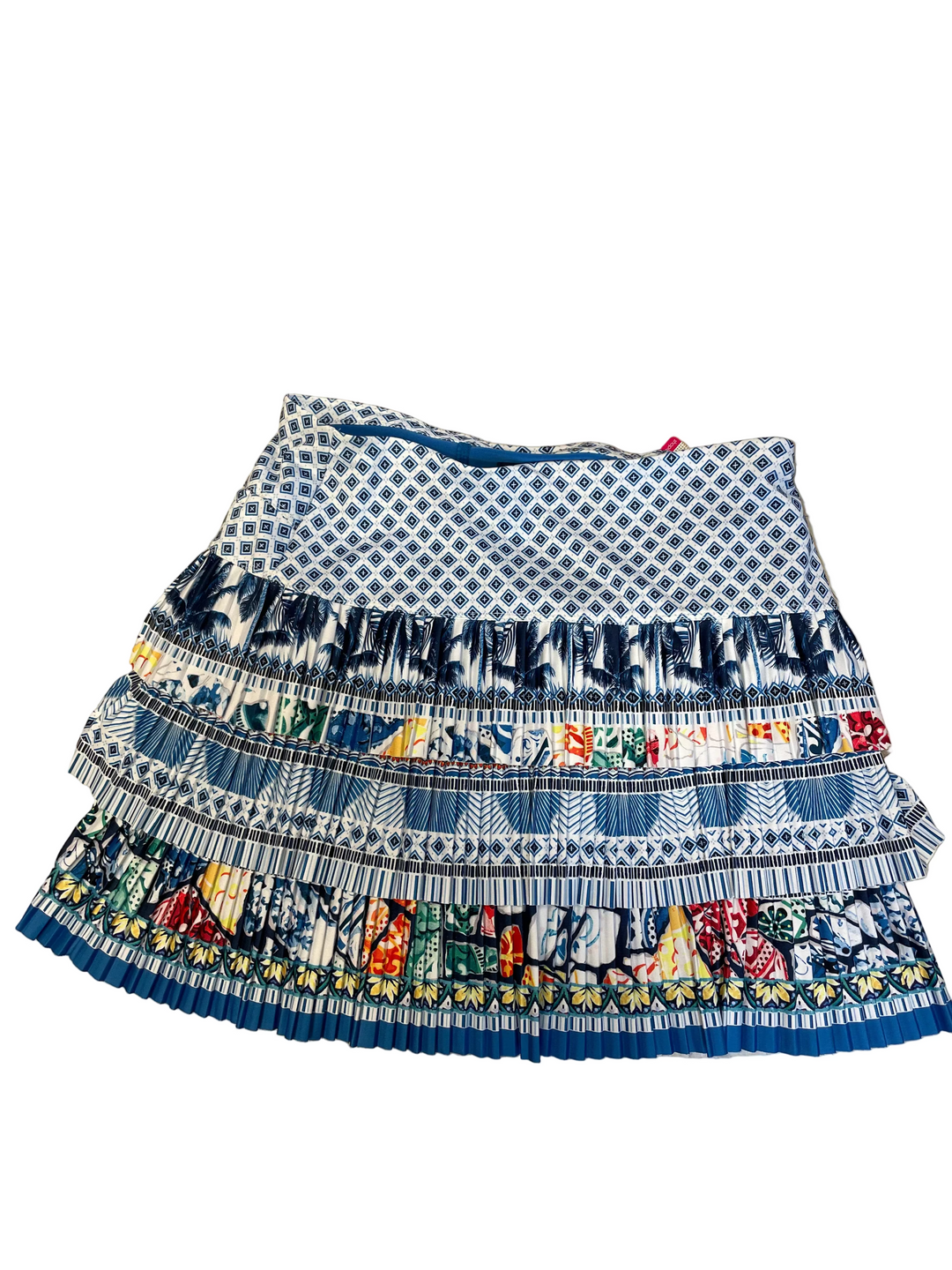 Lucky in Love Womens Pleated Paradise Skort (15') - Bright White/Multi