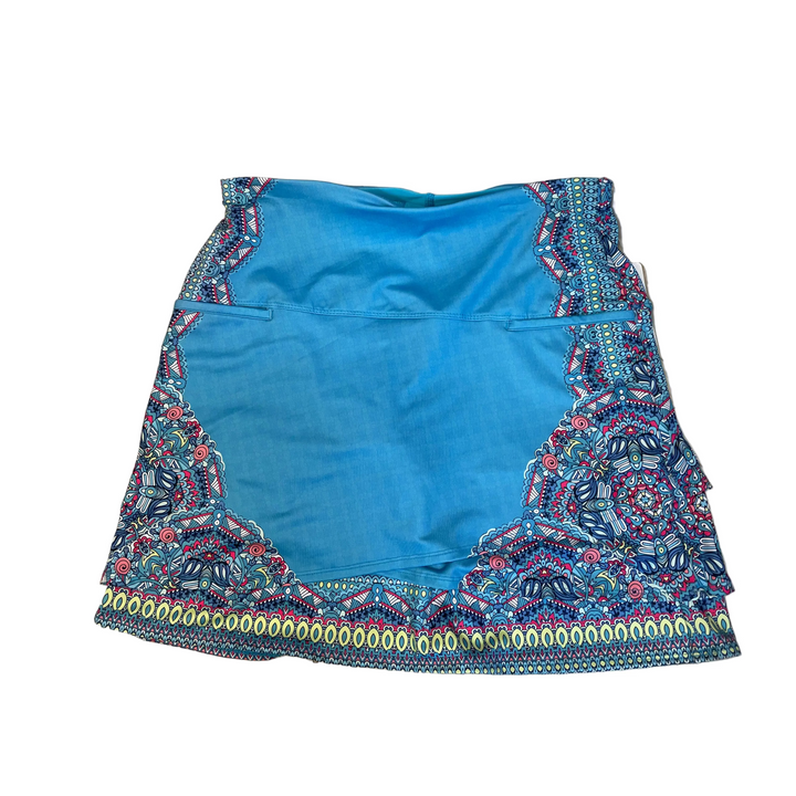 Lucky in Love Womens Scalloped Madrid Skort (17') - Ocean/Multi