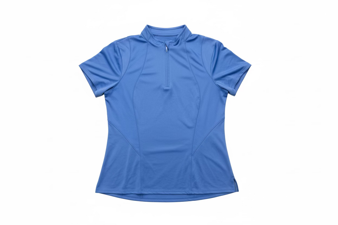 Lucky in Love Womens Win The Day Short Sleeve V-Neck Top - Blue Marine