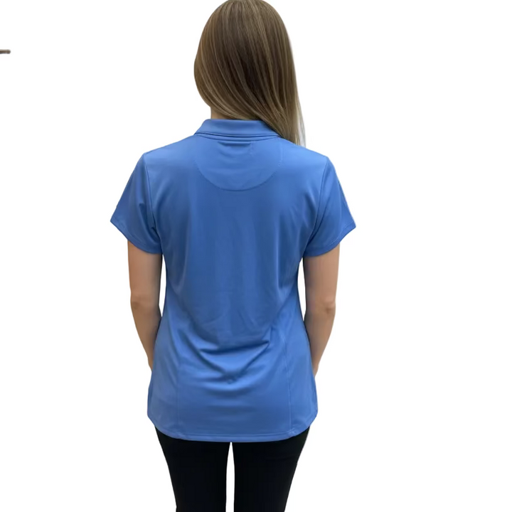Lucky in Love Womens Win The Day Short Sleeve V-Neck Top - Blue Marine