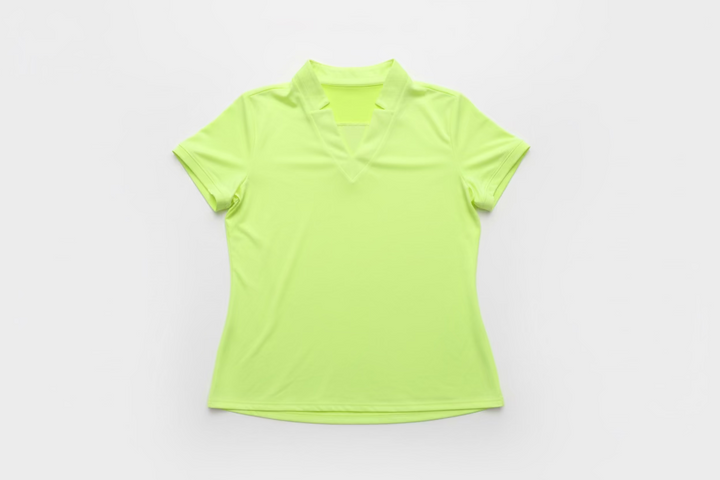 Lucky in Love Womens Chi Chi Short Sleeve V-Neck Top - Lemon Frost
