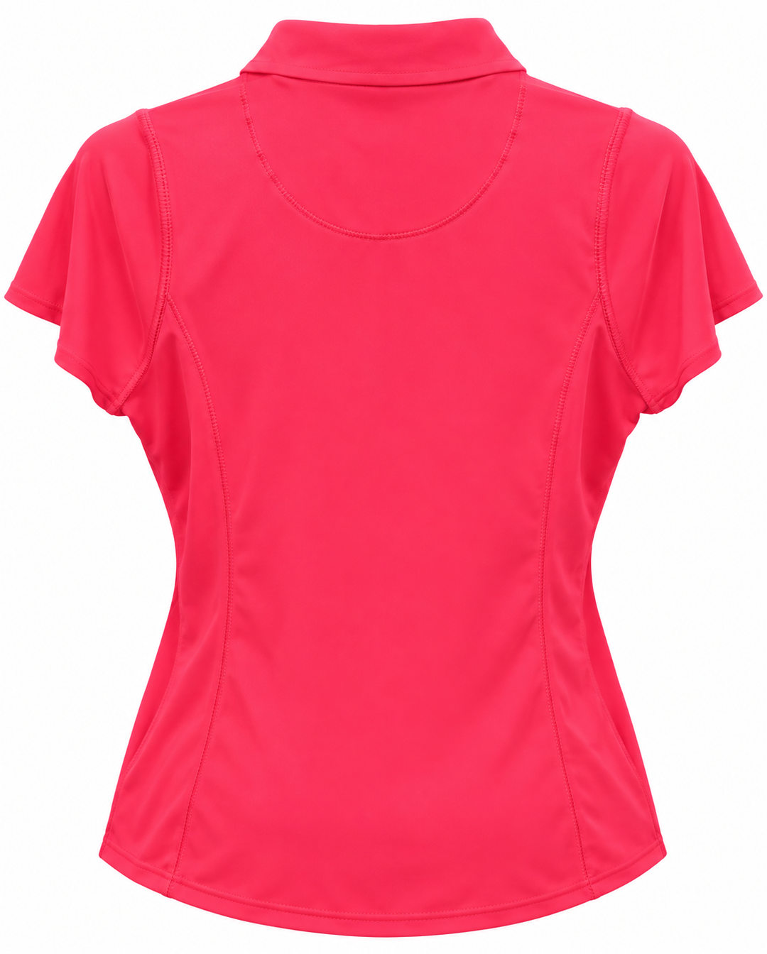 Lucky in Love Womens Short Sleeve Ruched Top - Punch