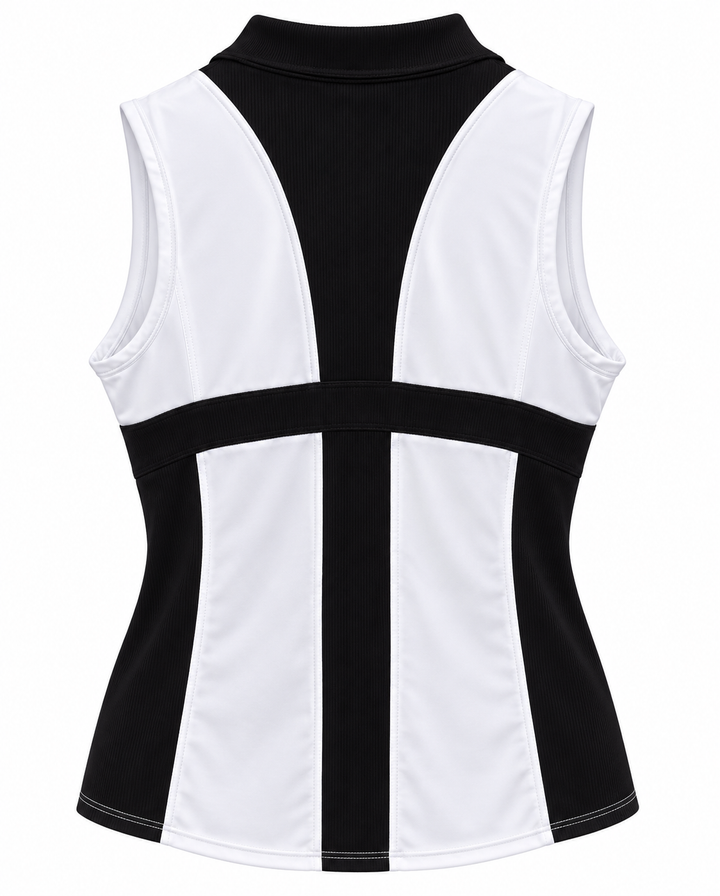Lucky in Love Womens Tech Sleeveless Tank - White/Black