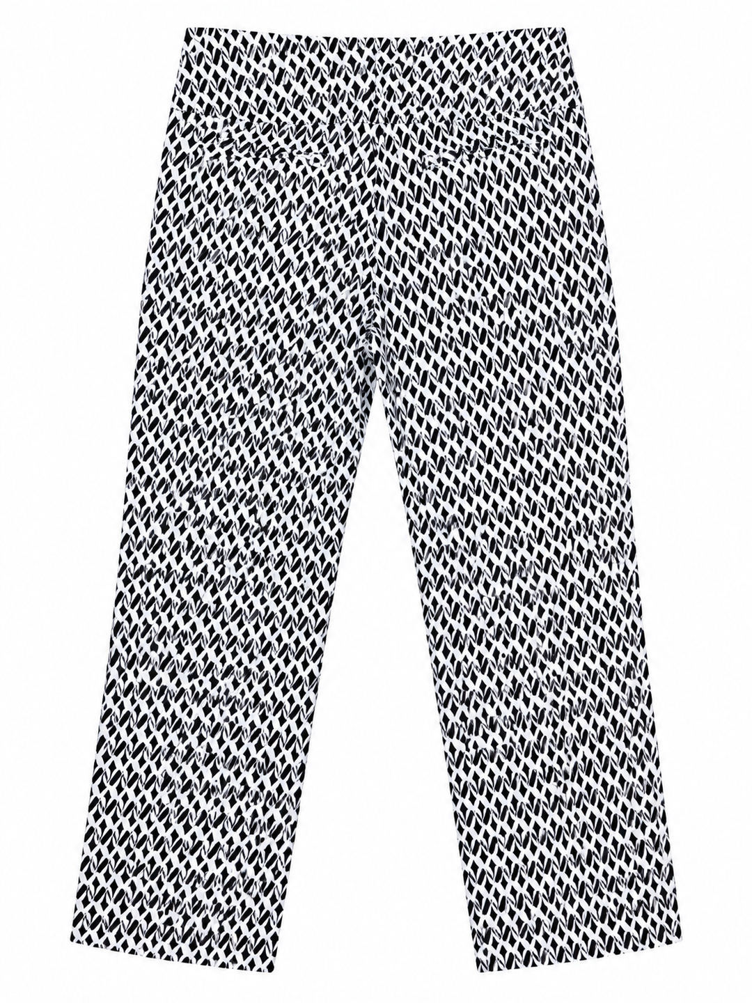 Swing Control Womens Crop Diamond Abstract Pant - Black/White