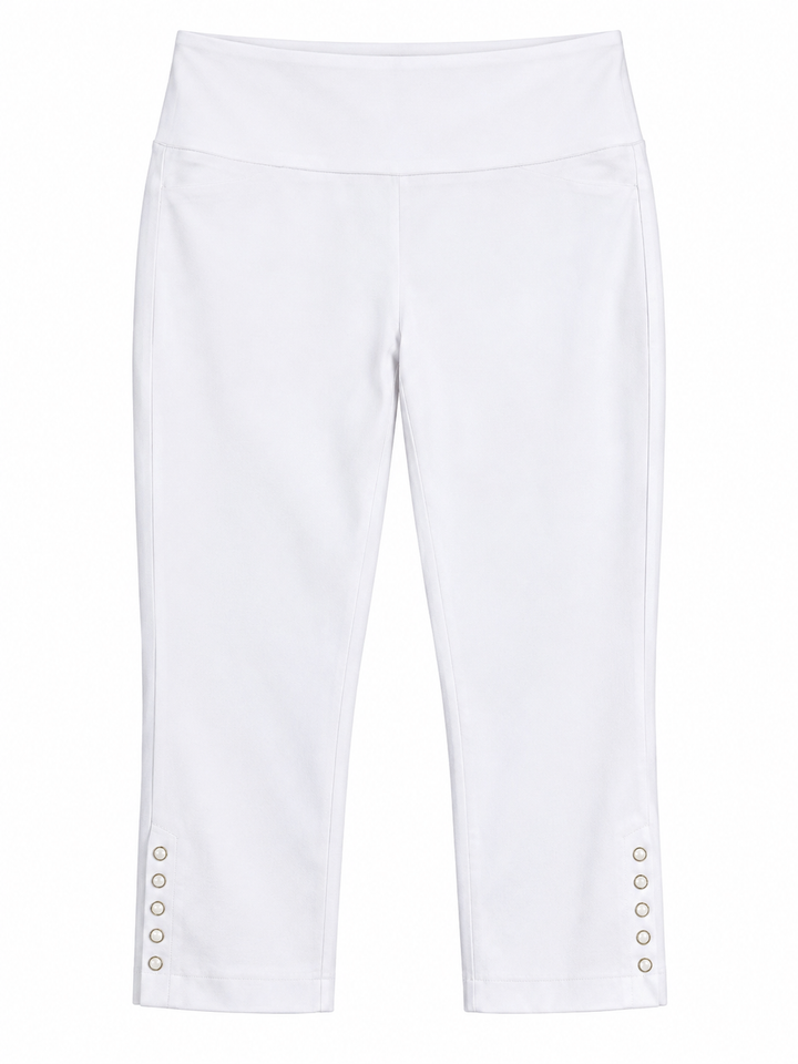 Swing Control Womens Snap Master Crop Pant - White