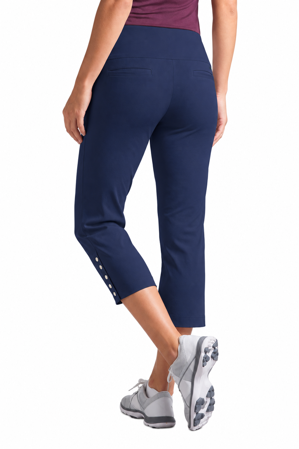 Swing Control Womens Snap Master Crop Pant - Navy