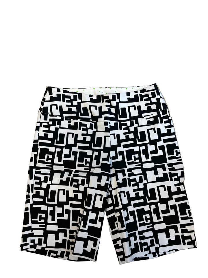 Swing Control Womens Matrix Shorts - Black/White