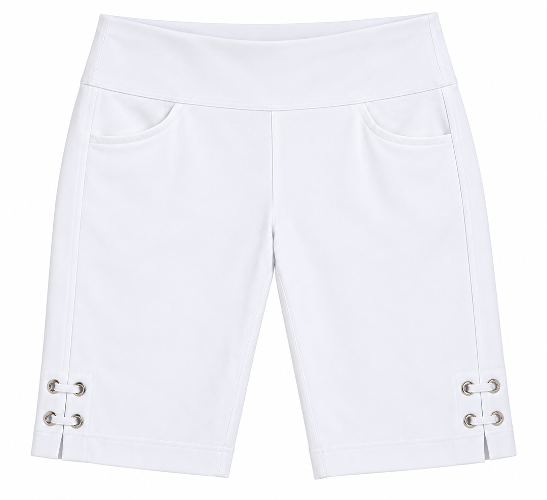 Swing Control Womens Eyelet Masters Shorts - White