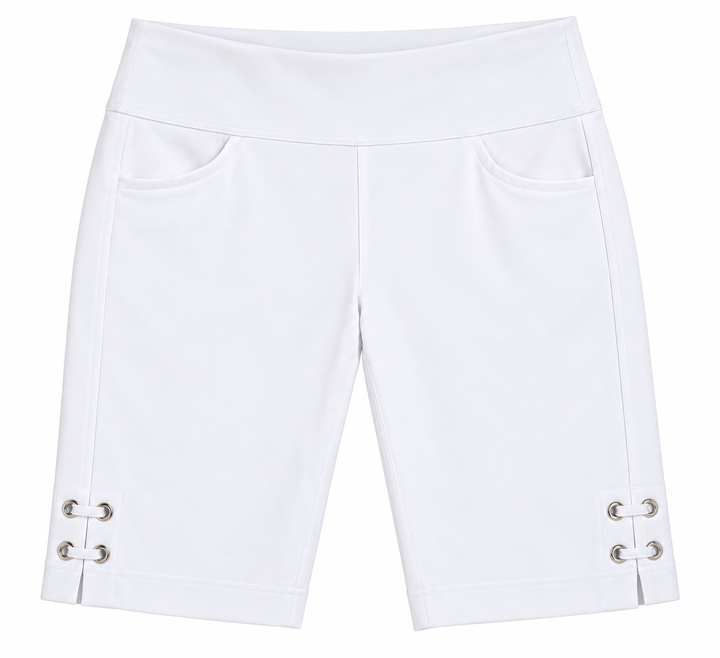 Swing Control Womens Eyelet Masters Shorts - White