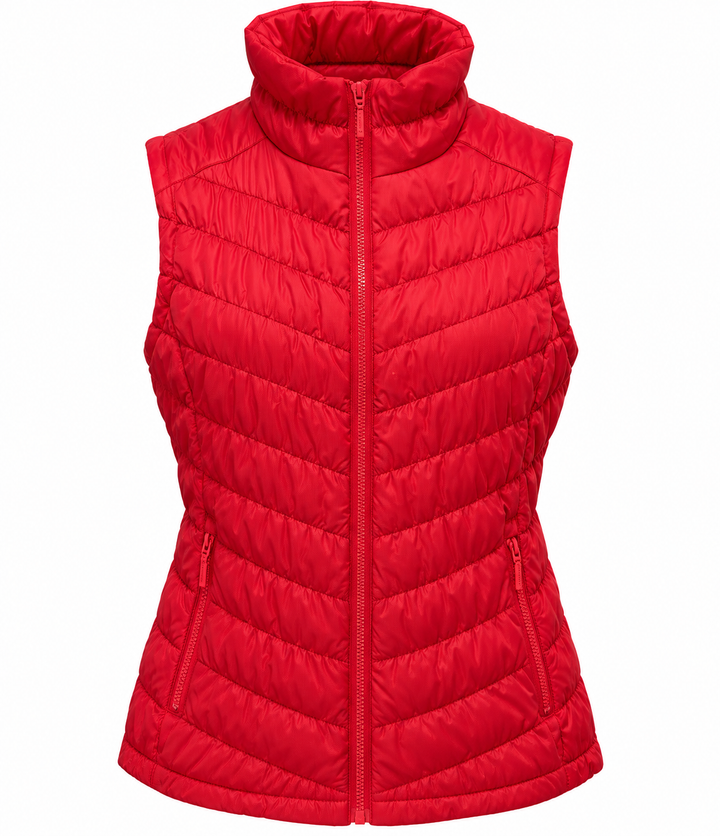 GGBlue Womens Venus Zip Vest - Cherry