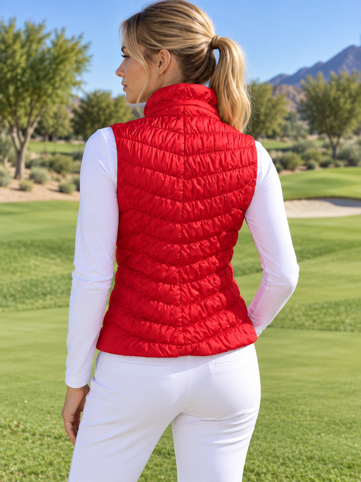 GGBlue Womens Venus Zip Vest - Cherry