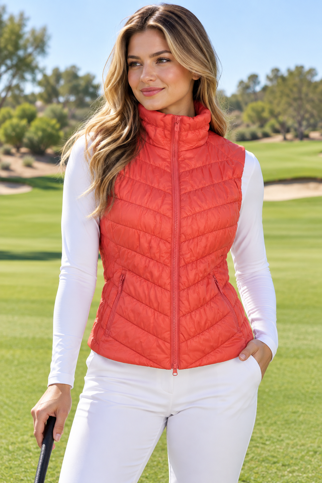 GGBlue Womens Venus Zip Vest - Wisteria