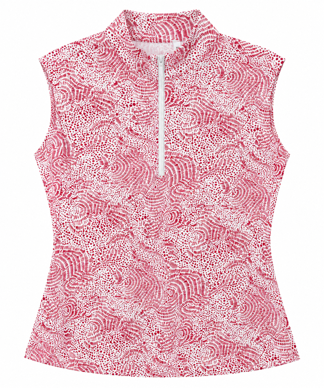 GGBlue Womens Sleeveless Tess Zip Mock - Prim