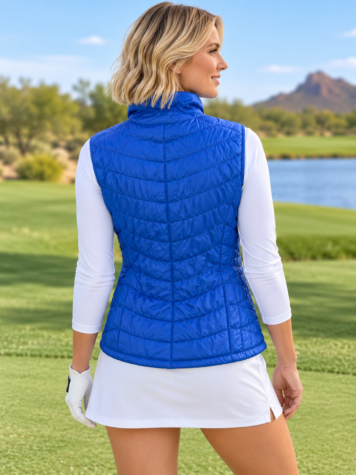 IBKUL Womens Zip Vest - Blue