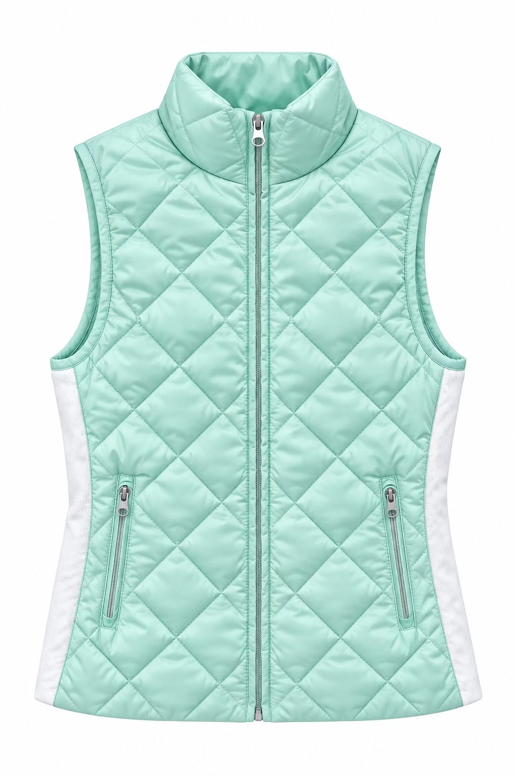 Amy Sport Womens Zip Vest - Mint Mirage