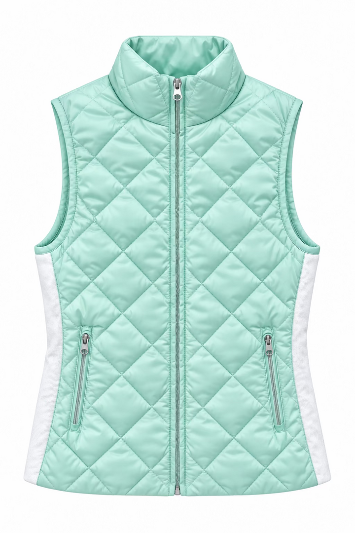 Amy Sport Womens Zip Vest - Mint Mirage