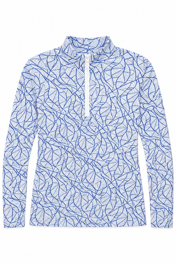 GGBlue Womens Georgia Long Sleeve Zip Mock - Ithaca