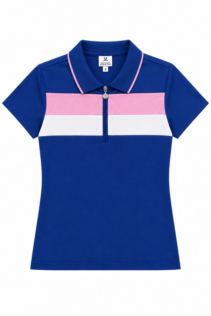 Daily Sports Short Sleeve Cecil Zip Polo - Power Ball