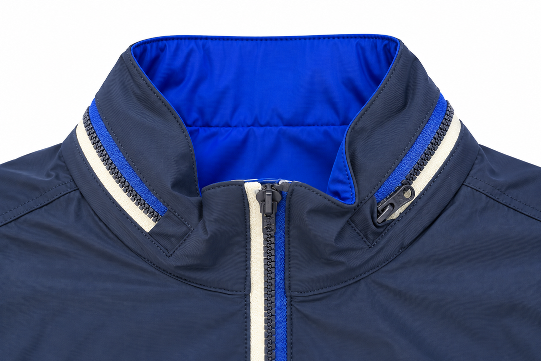 Penguin Mens Long Sleeve Zip Jacket- Black Iris