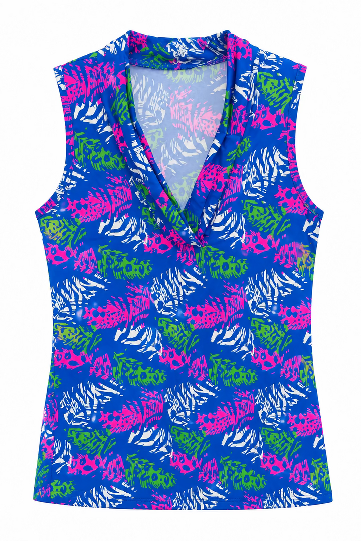 Tzu Tzu Womens Zoey Sleeveless Top - Feather Party