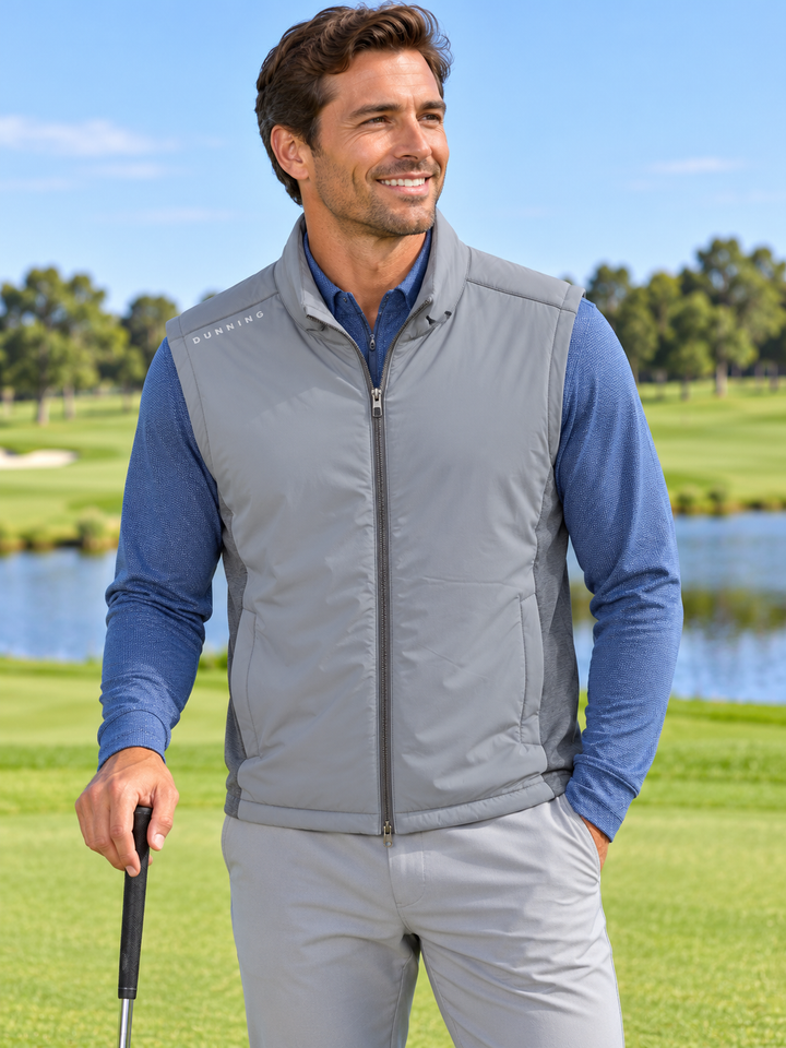 Dunning Mens Zip Outerwear Vest - Anchor