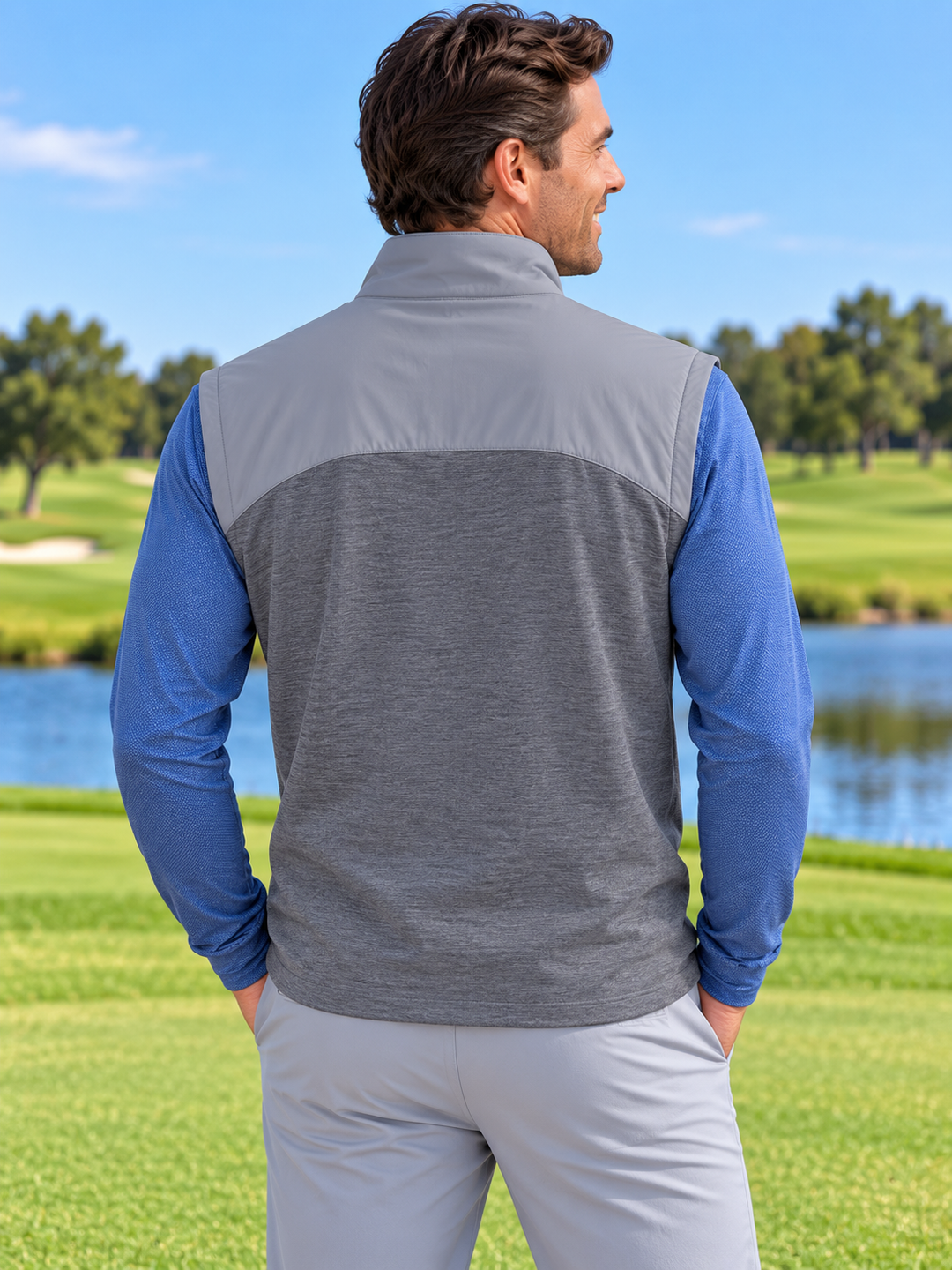 Dunning Mens Zip Outerwear Vest - Anchor