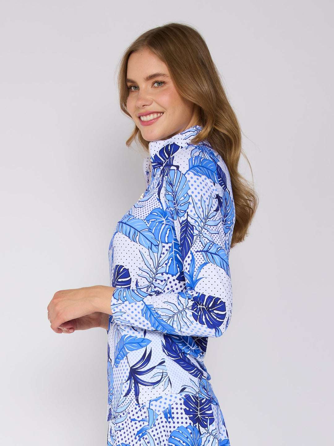 G-Lifestyle Long Sleeve Polo - Blue Oasis - Skorzie