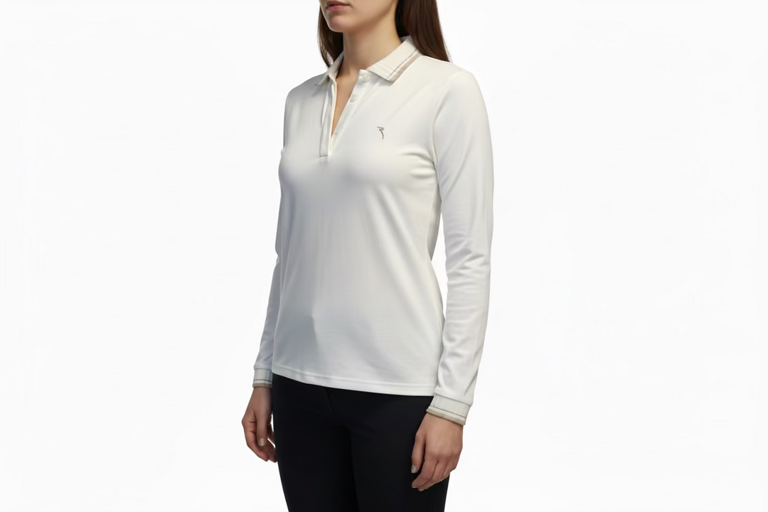 Chervo Long Sleeve Polo - White - Skorzie