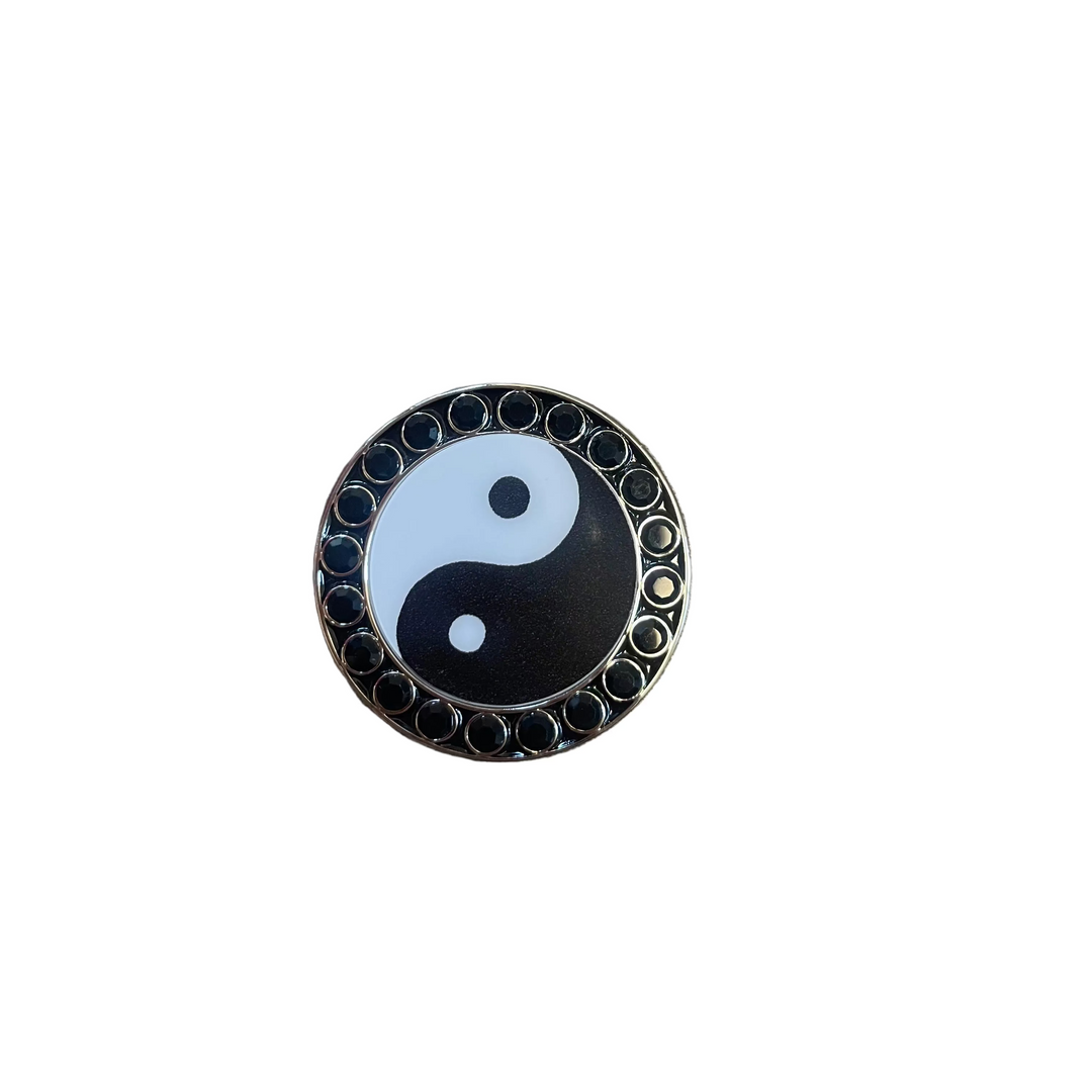 Best Of Golf America Crystal Rim Ball Marker - Ying Yang - Skorzie