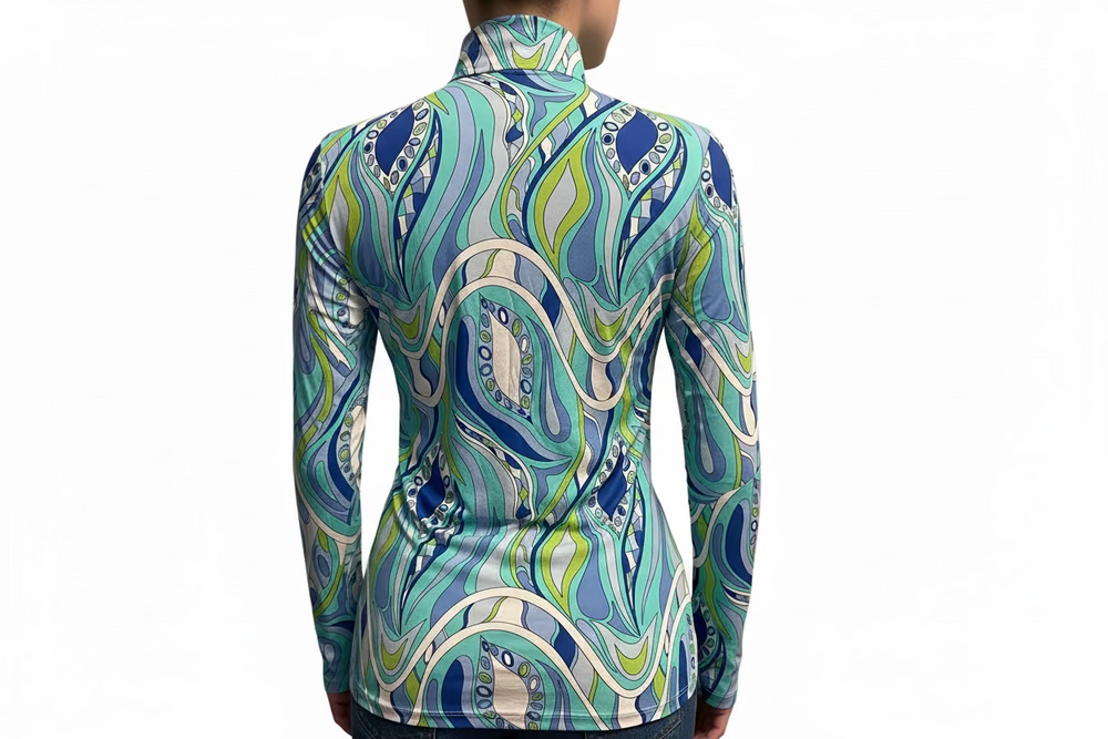 G-Lifestyle Quarter Zip Long Sleeve - Blue Mirage - Skorzie