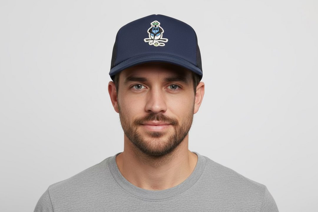 Penguin Original Pete Putting Golf Trucker Hat - Navy - Skorzie