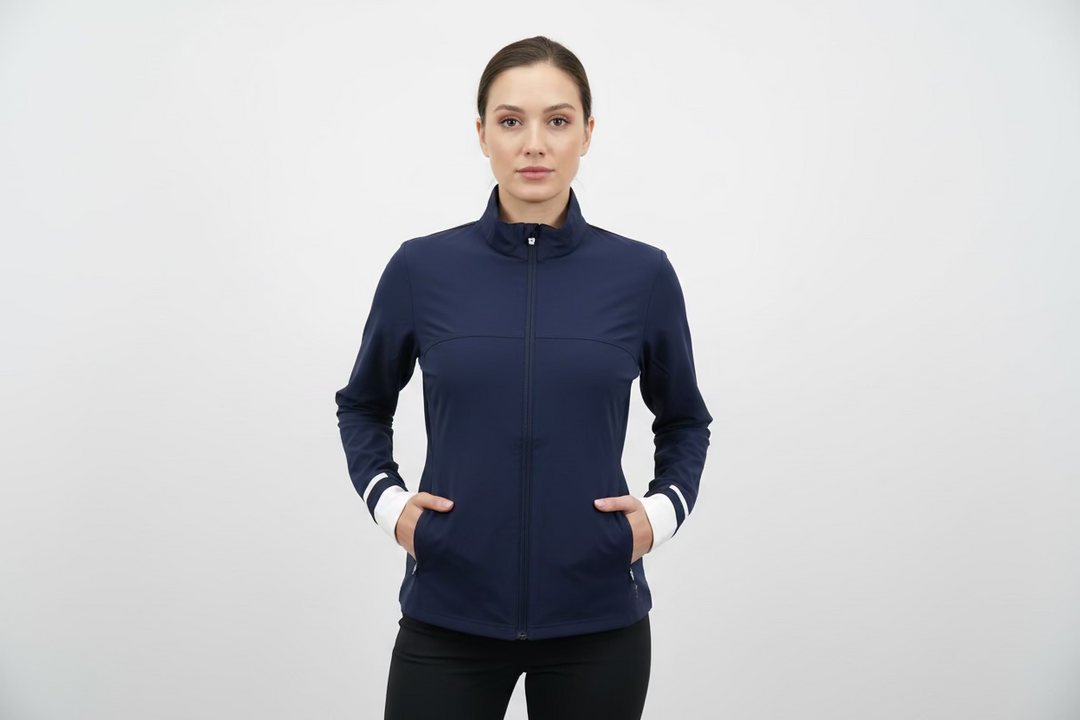Golftini Zip Sport Jacket Zip Polo - Navy - Skorzie