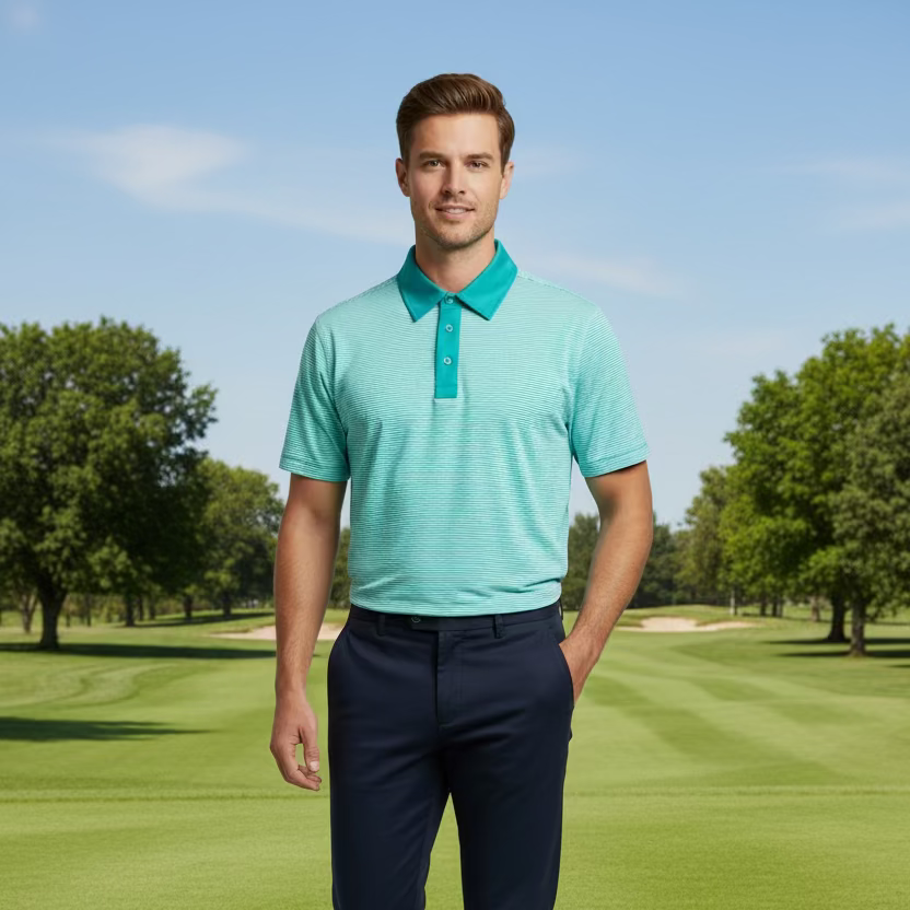 G/FORE Stripe Tech Stretch Polo - Siren - Skorzie