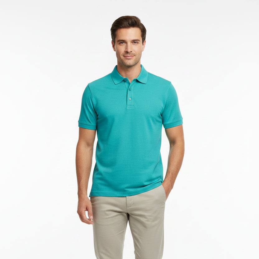 G/FORE Solid Tech Cotton Polo - Siren - Skorzie