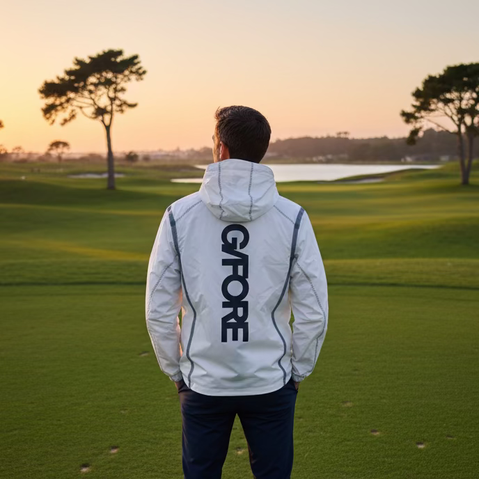 G/FORE Nylon Full Zip Jacket - Snow - Skorzie