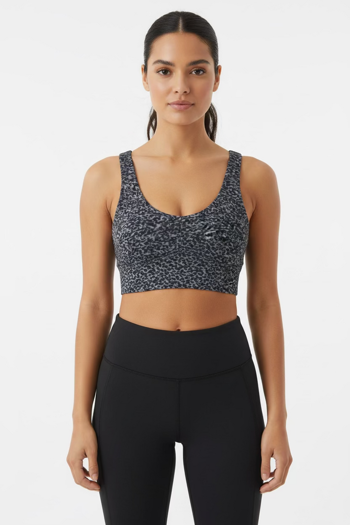 Varley Let's Go Elsie Sports Bra - Grey Leopard - Skorzie