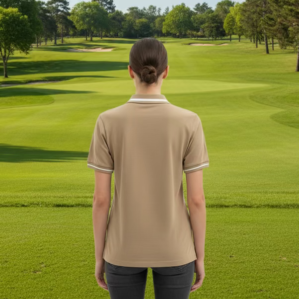 Lohla Sport The Mia Short Sleeve Polo - Khaki - Skorzie