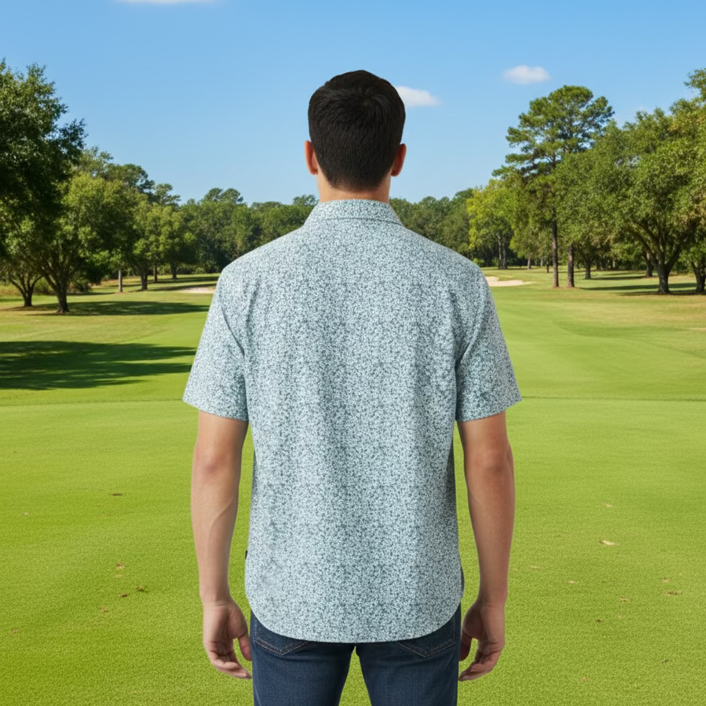 Breezy Golf Have A Day The Raking Leaves Polo - Sea Green - Skorzie
