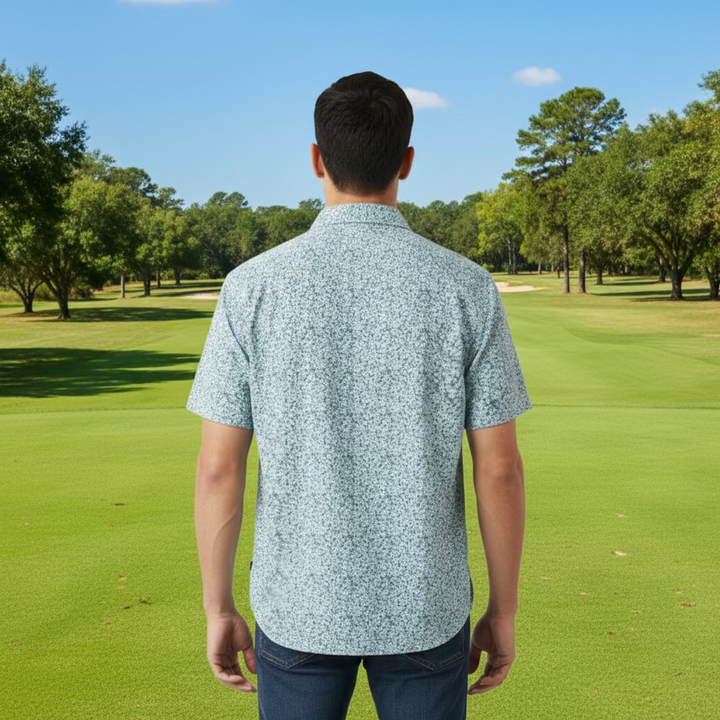 Breezy Golf Have A Day The Raking Leaves Polo - Sea Green - Skorzie