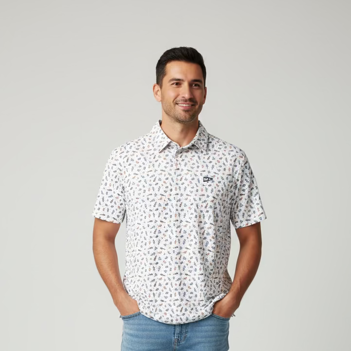 Breezy Golf Have A Day The Celebration Polo - Skorzie