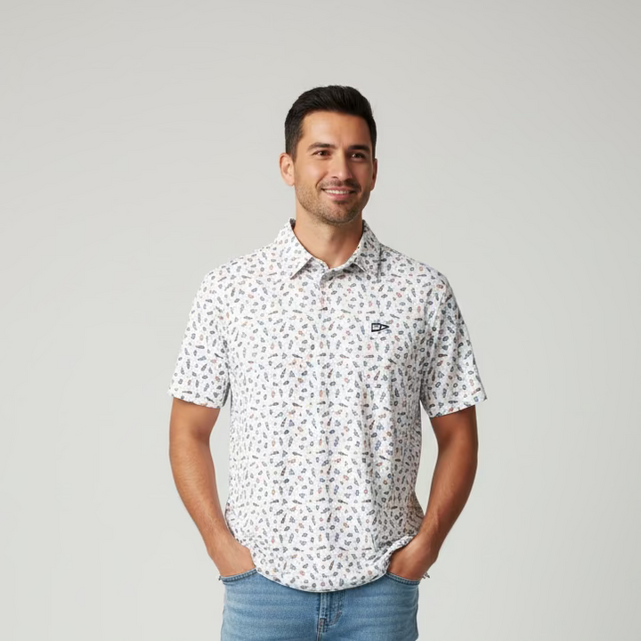 Breezy Golf Have A Day The Celebration Polo - Skorzie