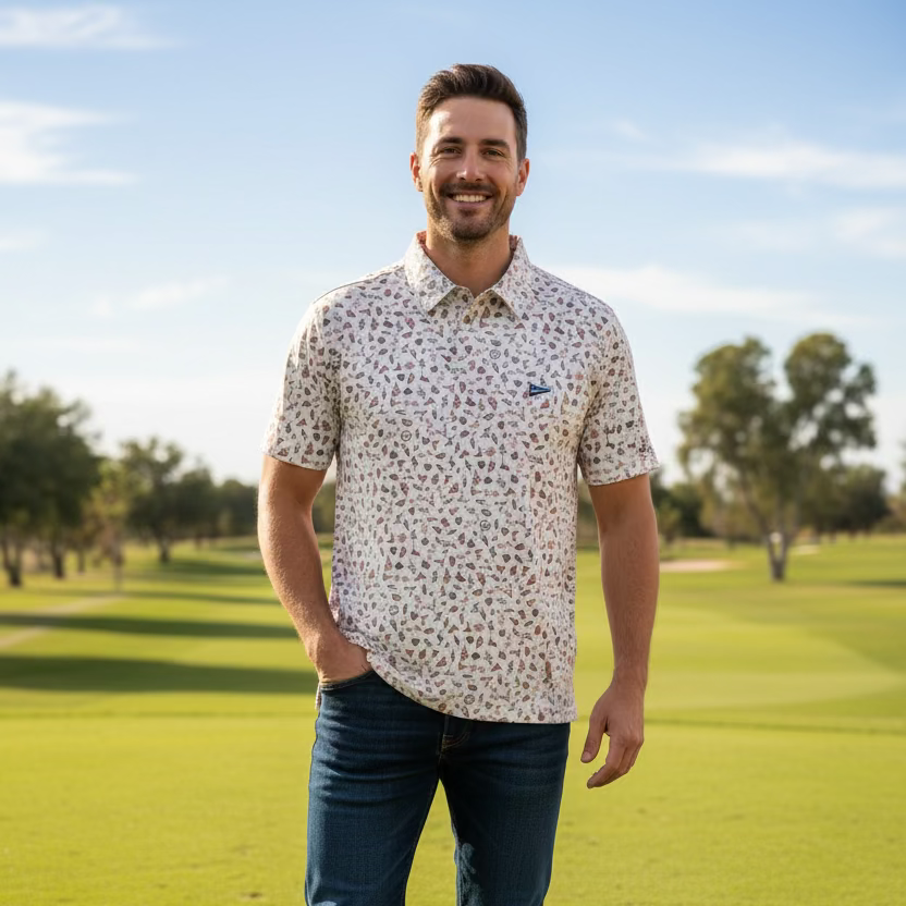 Breezy Golf Have A Day The Country Western Polo - Skorzie