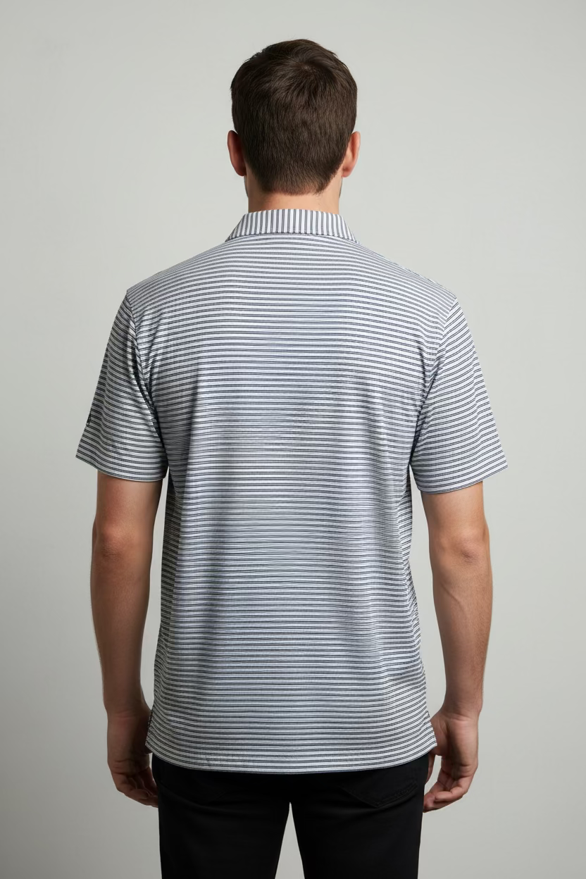Holderness & Bourne The Russell Polo - Dune/Navy - Skorzie